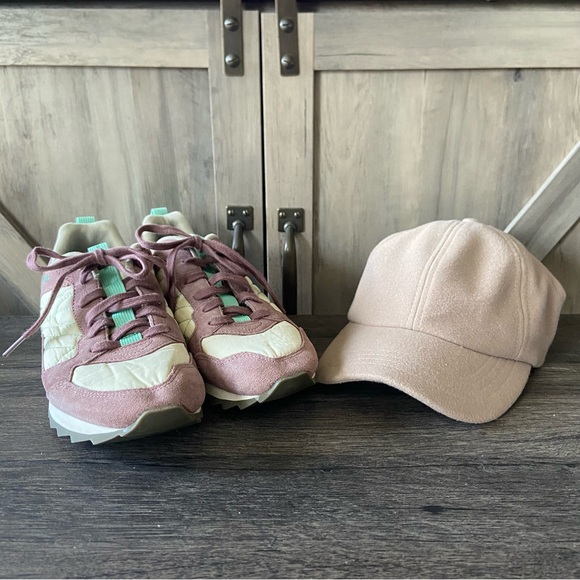 Merrell Alpine Sport Women’s Off White Burlwood Sneaker Size 9 and CC Ball Cap - Picture 2 of 14